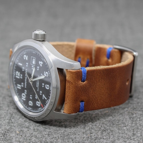 Horween Watch Strap Horween Natural Dublin Leather Watch Etsy