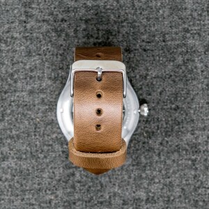 Leather Watch Band The Hudson Strap Horween Natural Brown Chromexcel Watch Strap Handmade image 4