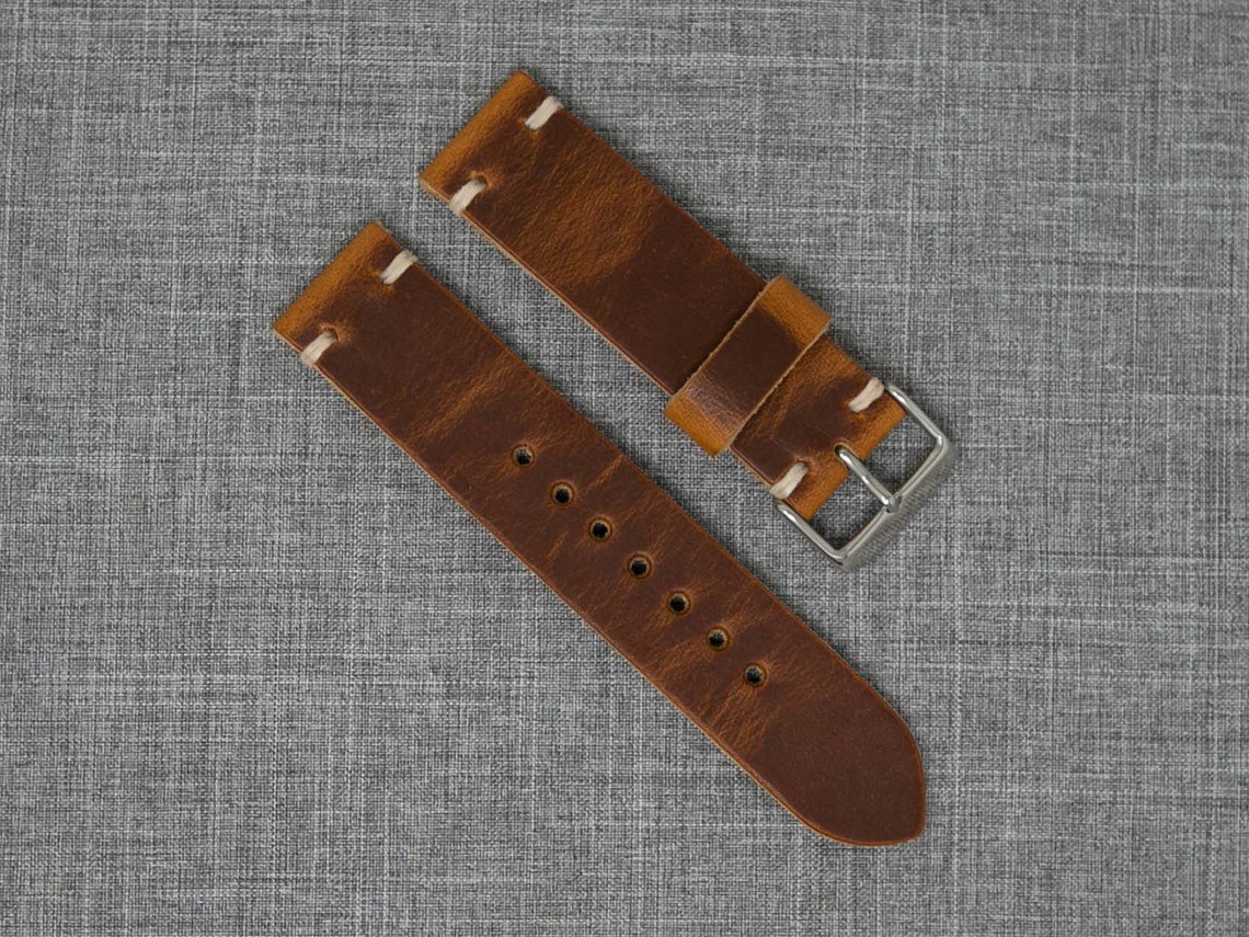 Leather Watch Strap Vintage Style 18mm 20mm 22mm 24mm - Etsy