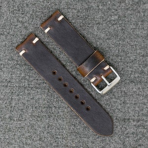Leather Watch Strap the Hudson Strap Horween Brown Nut Dublin Watch ...