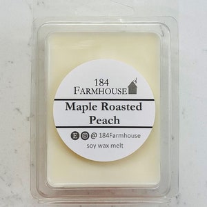 Maple Roasted Peach Scented Soy Wax Melts | Dye Free