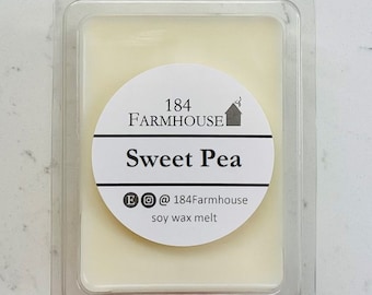 Fondants de cire de soja parfumés aux pois de senteur | Sans colorant