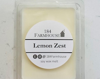 Fondants de cire de soja parfumés au zeste de citron | Sans colorant