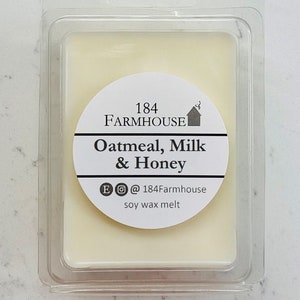 Oatmeal, Milk & Honey Scented Soy Wax Melts | Dye Free