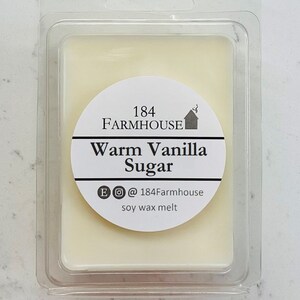 Warm Vanilla Sugar Scented Soy Wax Melts | Dye Free
