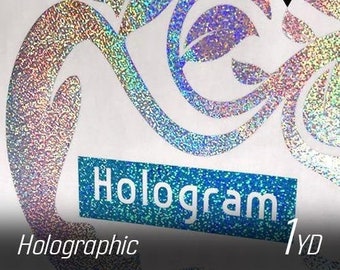 Prisma Holographic Heat Transfer Vinyl for T Shirt - 20" Width 1 Yard, Compatible With Silhouette and Cricut