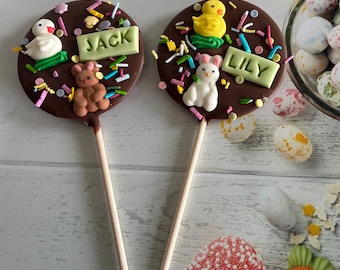 Personalised Easter Chocolate Lollipop - Choco Delight Co.