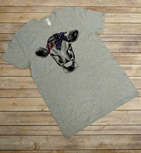 4th of july cow shirt