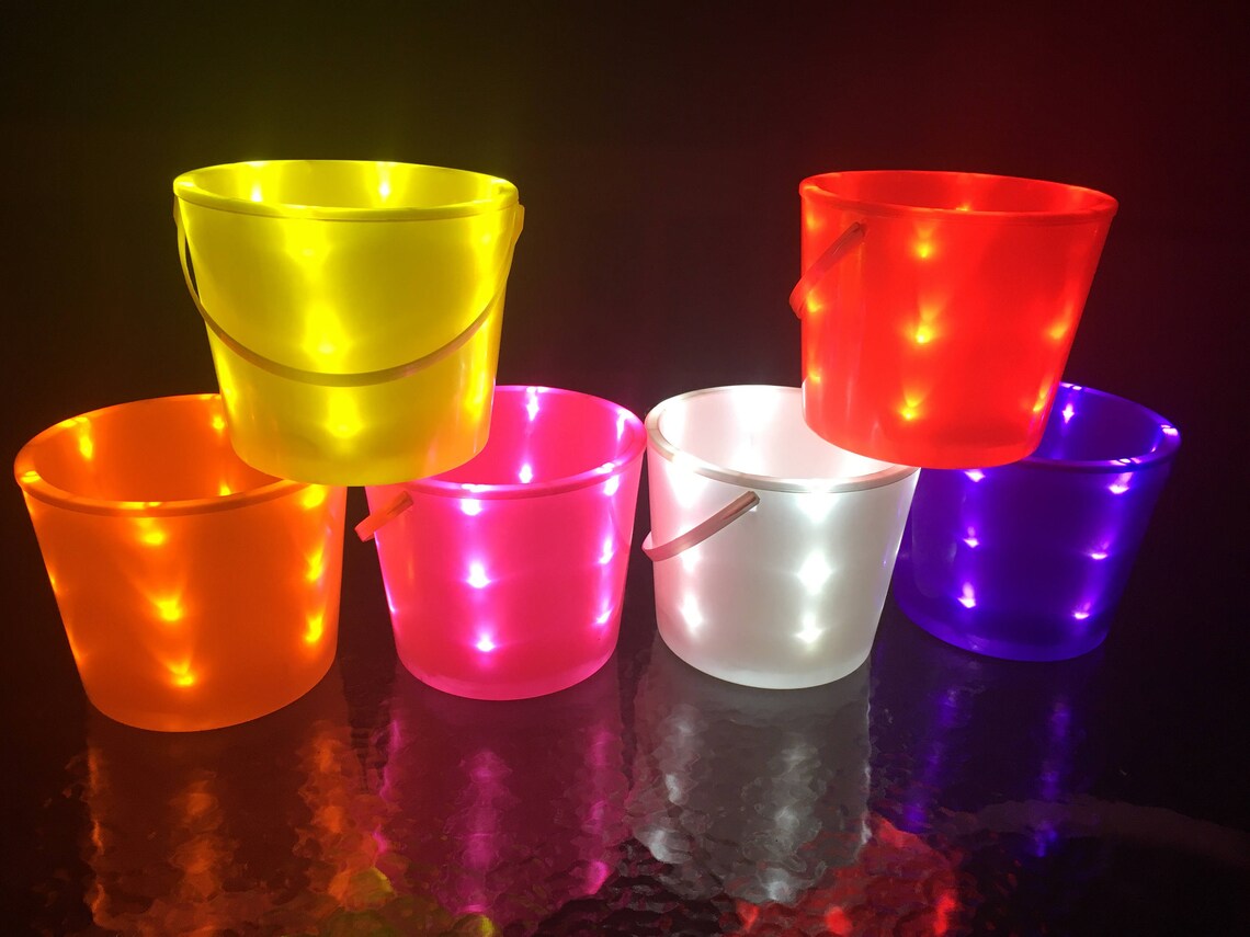Halloween Light up Bucket Personalized LED Lights Trick of Etsy