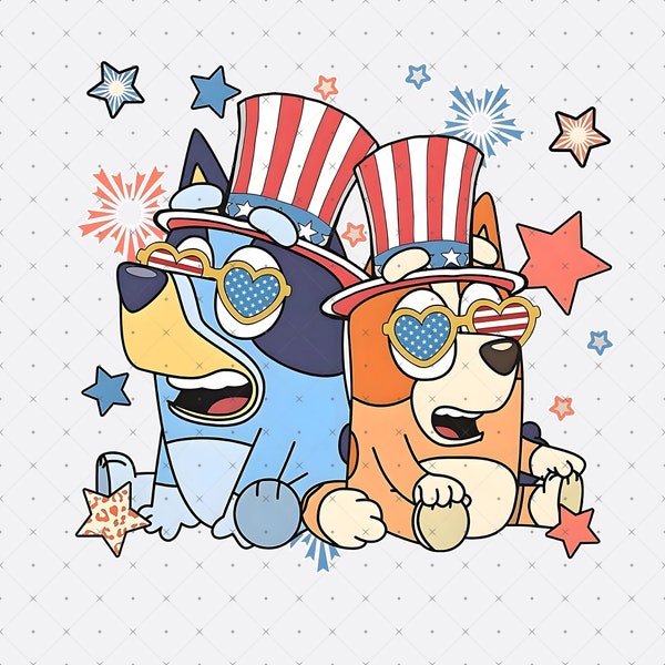 Bluey Bingo 4th of July png, Bluey 4th of July PNG, Bluey Png, Fourth Of July Png, USA Png, America png, America Shirt, Independence Days