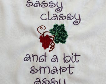 Apron - &quot;Sassy - Classy and a bit smart assy&quot;