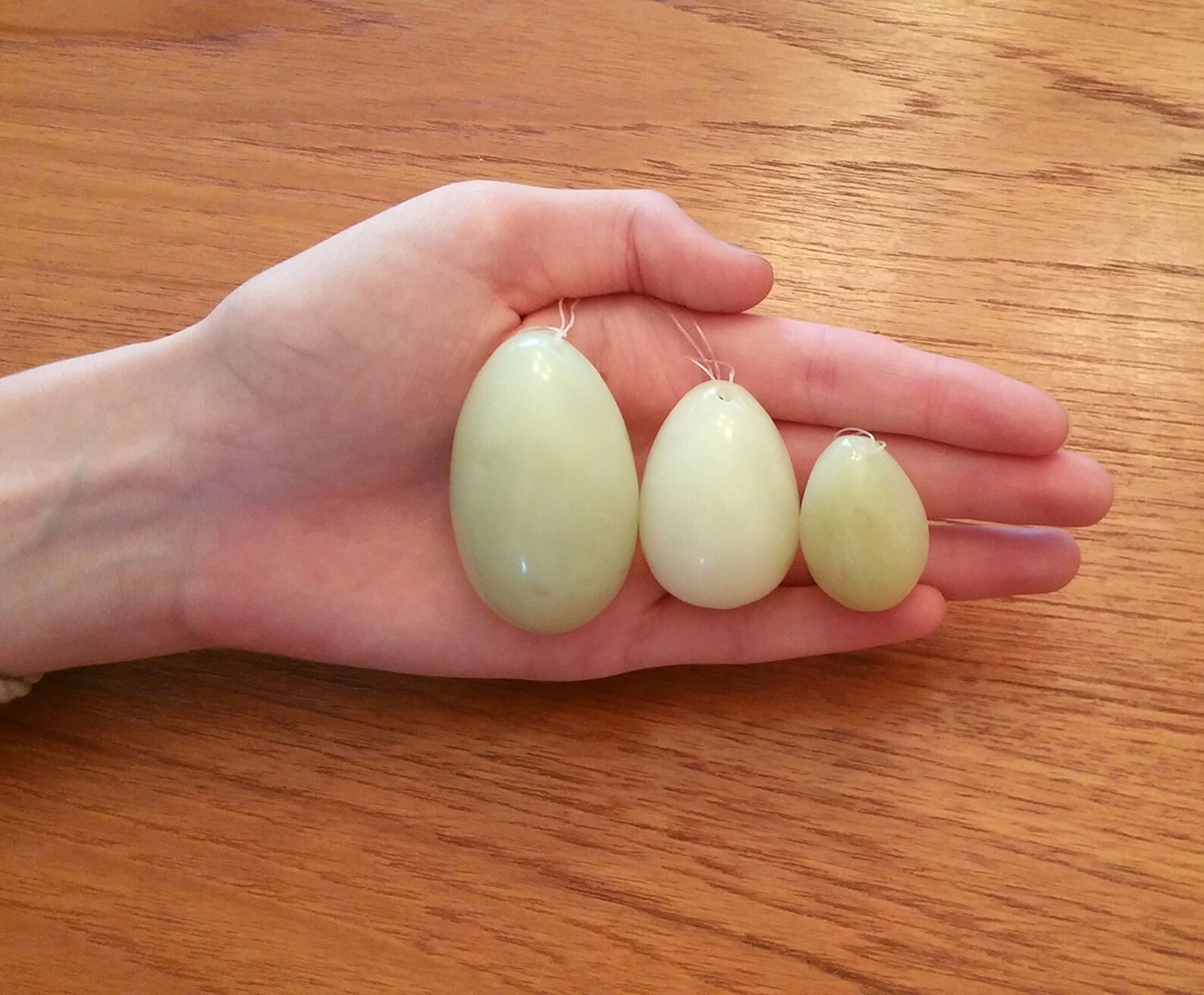 Jade Egg Set for Kegel Exercises Set of 3 with Instruction Etsy