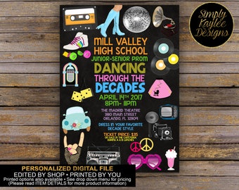 Through The Decades Party Invitations 7