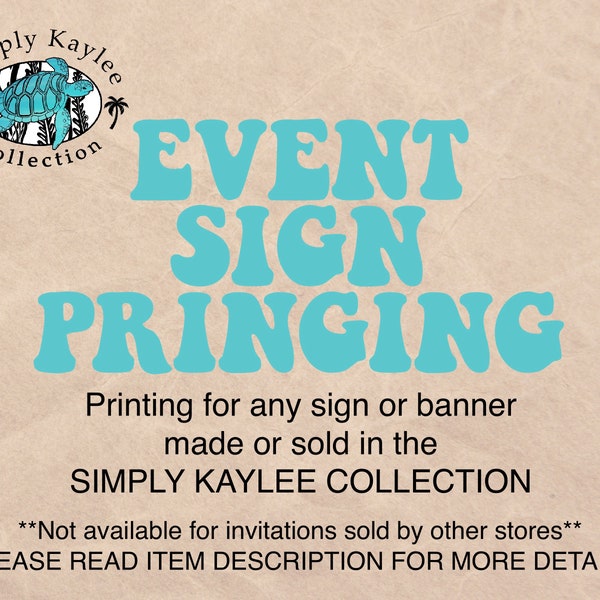 Sign Printing, Custom Sign Printing, Printed Sign, Printing Services