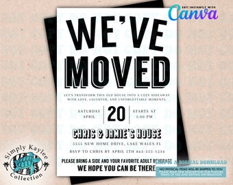 Housewarming Party Invitation Template: Editable New Home Invite (Digital Download)