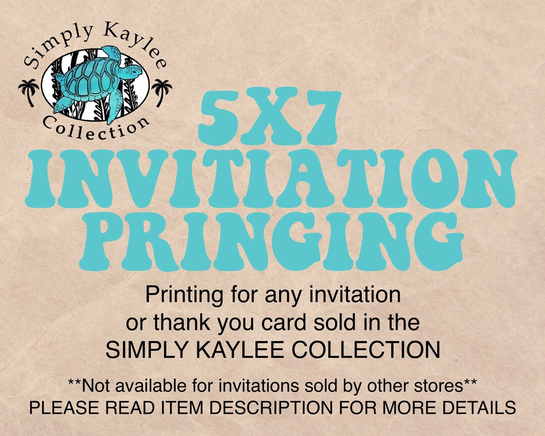 5x7 Invitation Printing, 5x7 Invitation, Invitation Printing, Printing