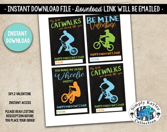 Valentinstagskarten: Valentinstagskarten Sport Fahrrad Klassenzimmer (PDF)
