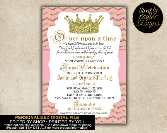 tutus and tiaras baby shower invitations