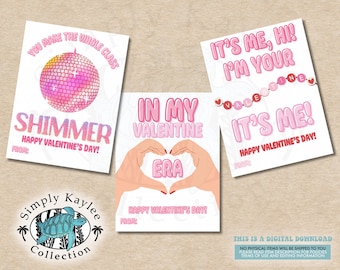 Swiftie Valentine's Day Cards: Tween Classroom Valentines (Digital Download)