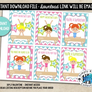 Tarjeta de San Valentín Gimnasia - San Valentín Escolar - San Valentín Aula