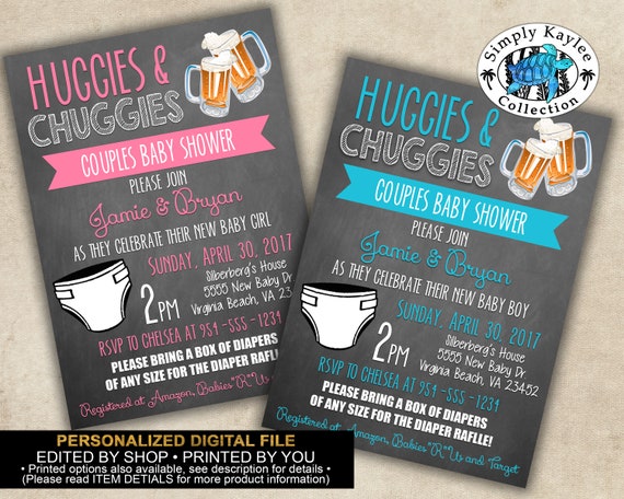 huggies and chuggies invitations