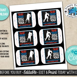 Hockey-Valentinstagskarte - Schul-Valentinstagskarten - Klassenzimmer-Valentinstagskarten