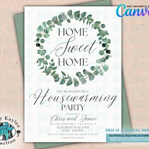 Home Sweet Home Housewarming Party Invitation (Digital Download)