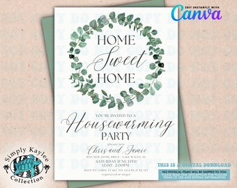 Home Sweet Home Housewarming Party Invitation (Digital Download)