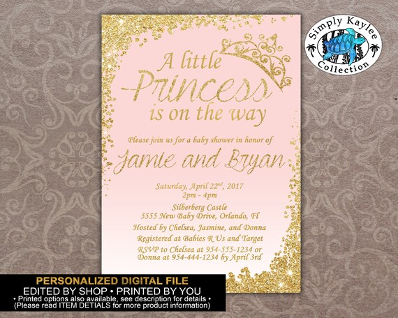 tutus and tiaras baby shower invitations
