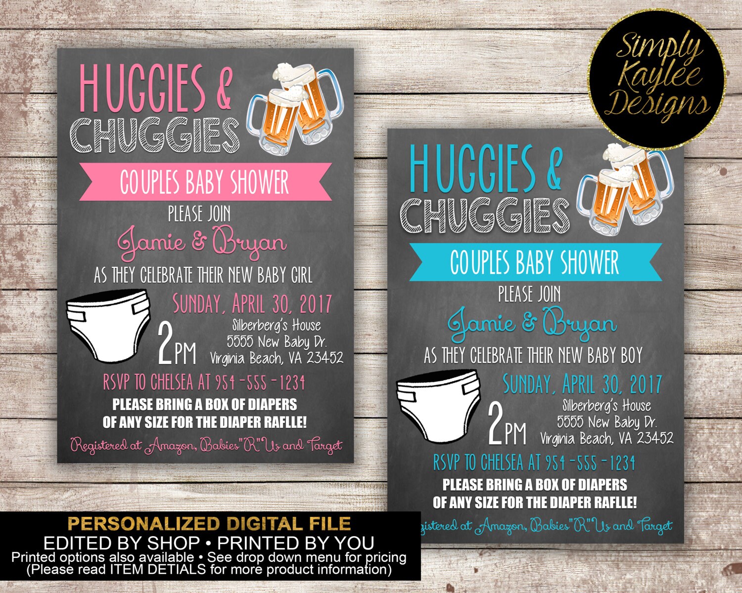 Huggies and Chuggies Baby Diaper Shower Etsy