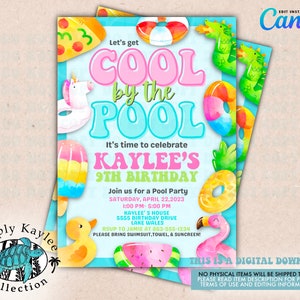 Pool Birthday Party Invite: Summer Splash (Digital Download)