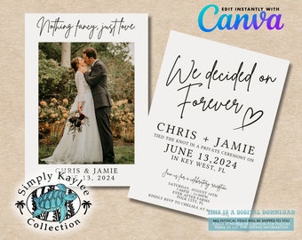 We Eloped Wedding Reception Invitation: Modern Celebration (Digital Download)