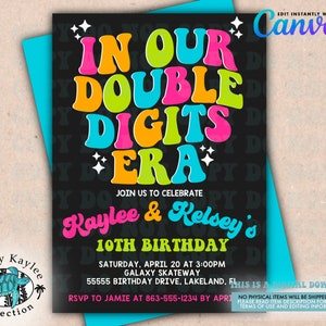 Double Digits Era Birthday Invitation: 10th Birthday (Digital Download)