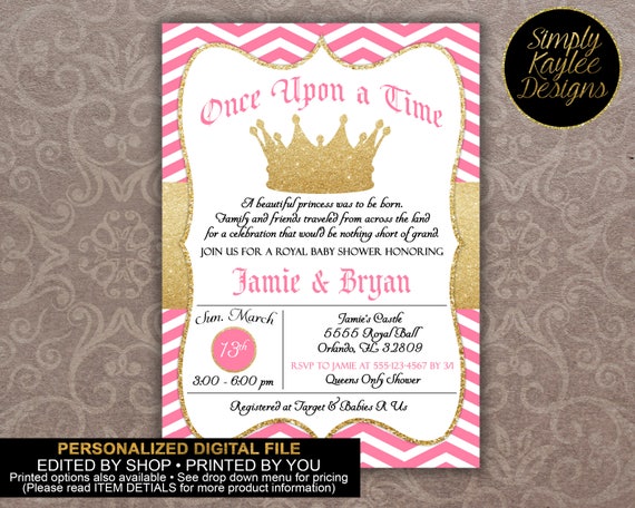 tutus and tiaras baby shower invitation -little princess baby shower  invitation - pink baby shower invitation