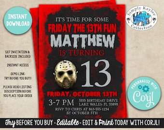 Friday the 13th Theme Party