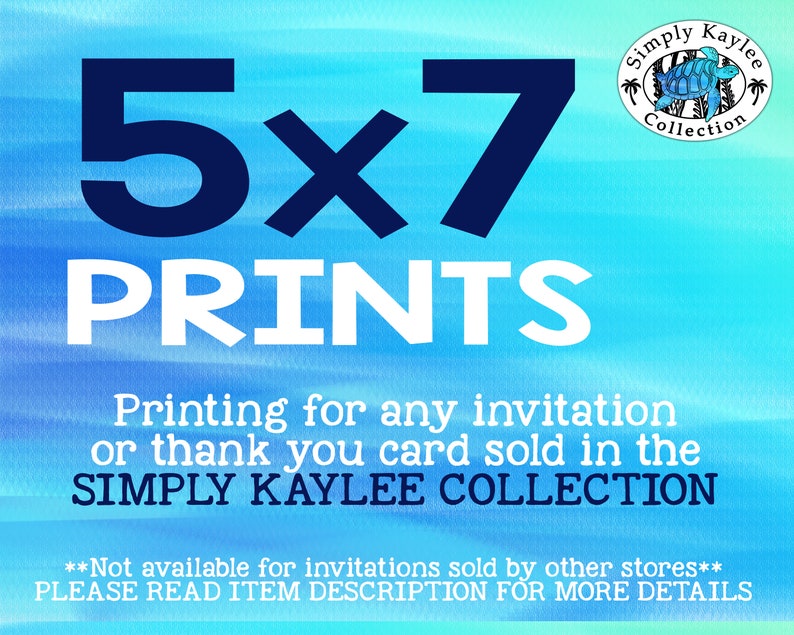 5x7 Invitation Printing 5x7 Invitation Invitation Printing - Etsy