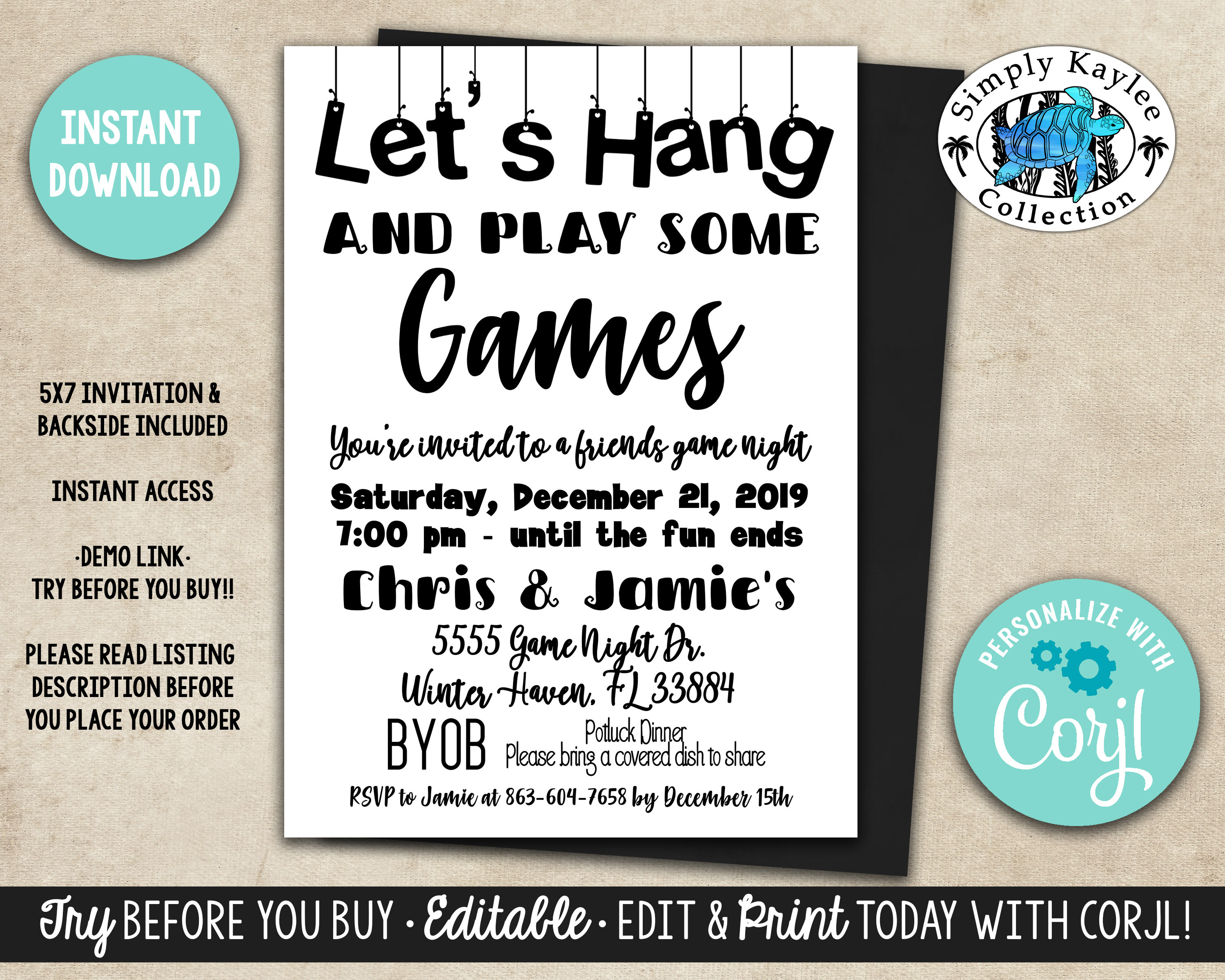 Letter Tiles Game Night Invitation Ubicaciondepersonas cdmx gob mx