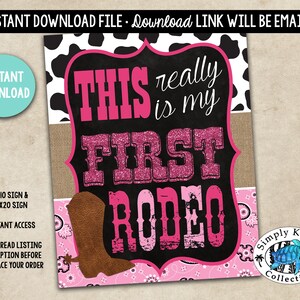 Cowgirl Second Birthday Rodeo Sign, Cowgirl Birthday Party Sign, Cowgirl Welcome Sign, First Birthday Party Sign