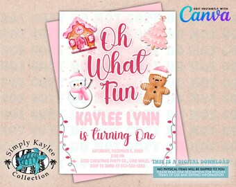 Christmas Birthday Invitation: Rustic Holiday Party (Digital Download)