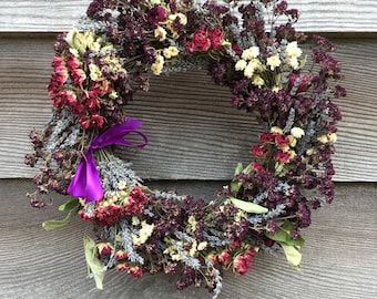 Lavender, rosebud &  herb wreath