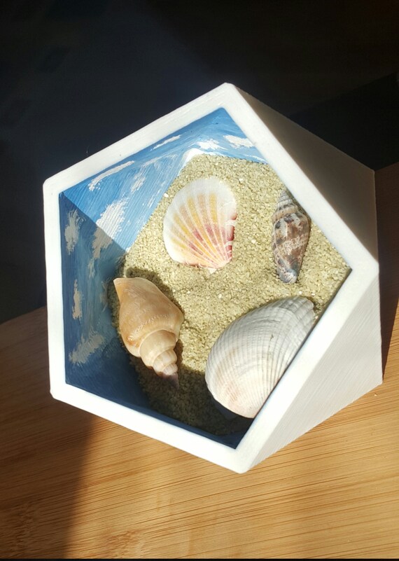 3d Printed Geometric Planter Terrarium Desk Decor Beach Etsy