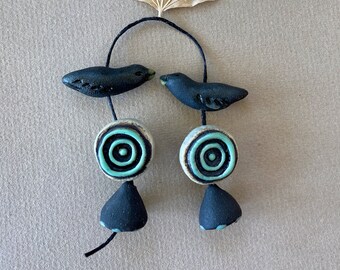 All-Seeing Eyes artisan ceramic connector bead