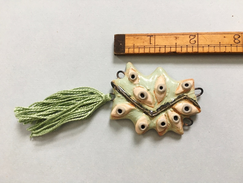 All-Seeing Eyes artisan ceramic connector bead