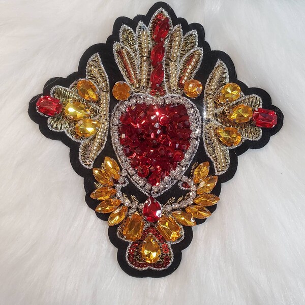 Sacred Heart Applique Etsy