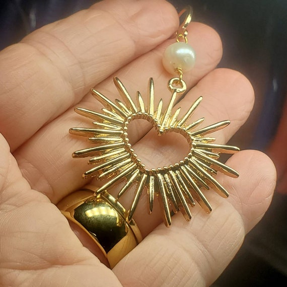 Flaming on sale heart earrings