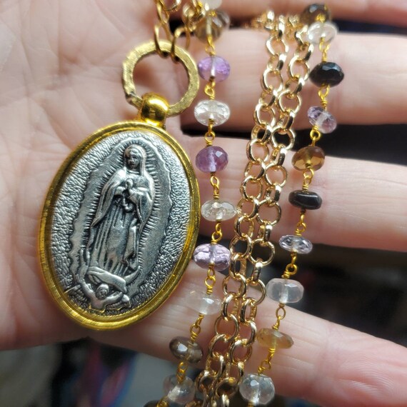 Our Lady of Guadalupe Necklace Roman Catholic Necklace Pendant