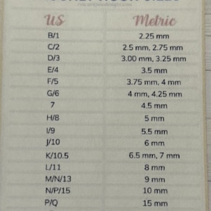 Hook conversion chart to ensure you find the perfect size  Due to differences in devices and screens, there may be slight variations in colors.