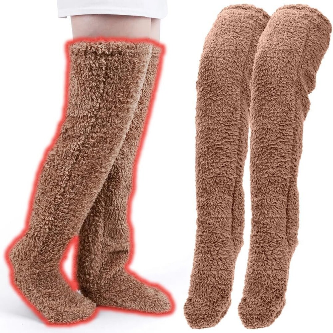 Snuggs Cozy Socks Fluffy Thigh High Socks Teddy Legs Snuggle - Etsy