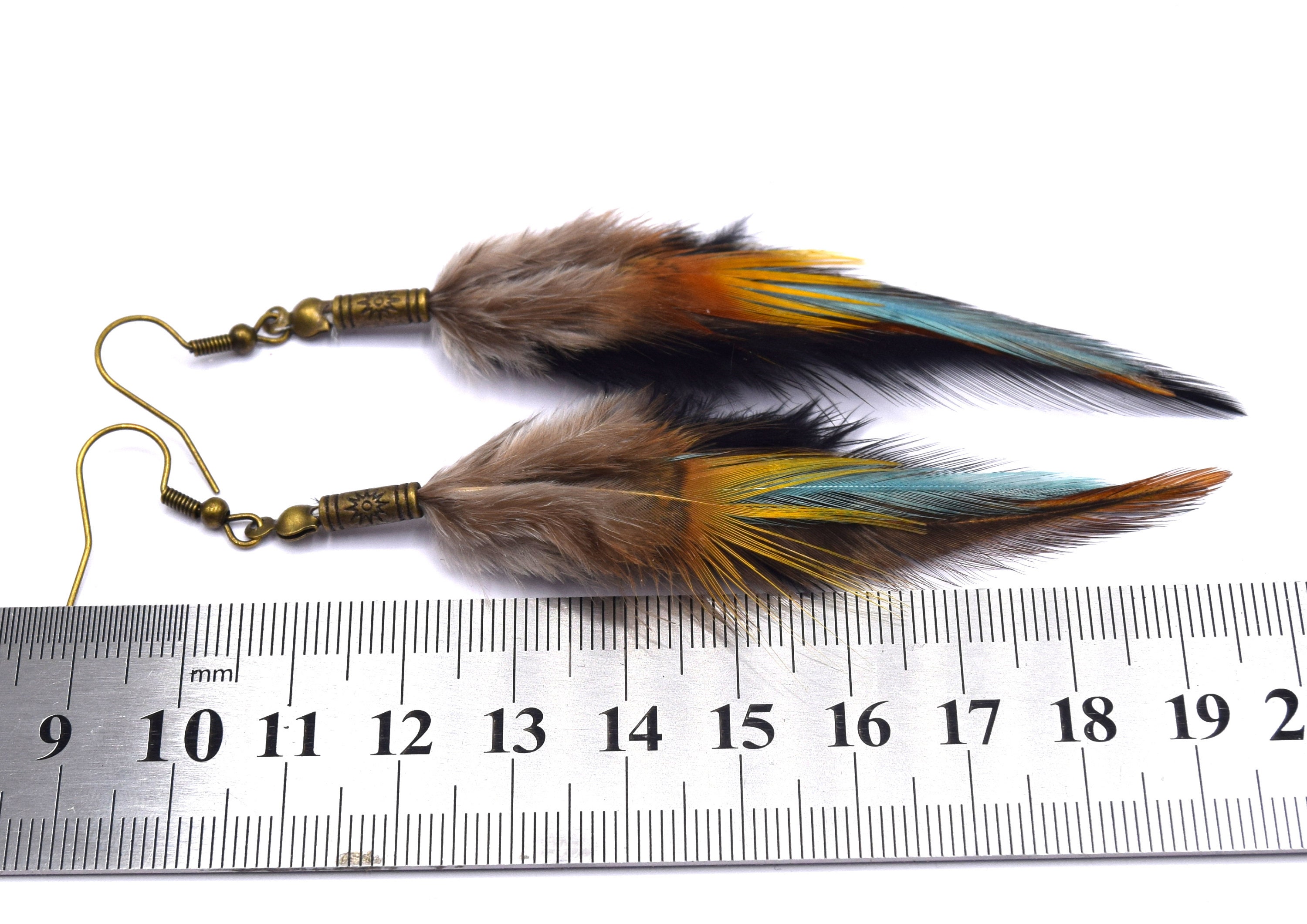 0.60CT DIAMOND 'Phoenix' Drop FEATHER EARRING - Short – Shy