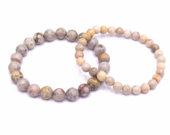 Elastic bracelet of natural pearls maifanite health stone
